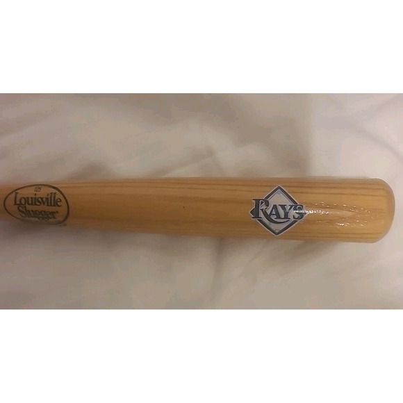 Louisville Slugger Mini Baseball Bat Wooden 18" Museum & Factory Souvenir "RAYS" - Picture 2 of 3